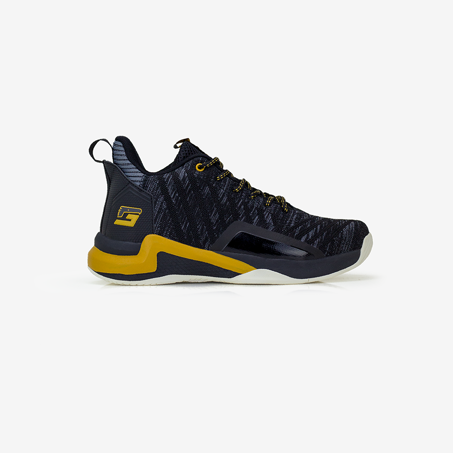 Gadz sneakers shoes black with yellow shade
