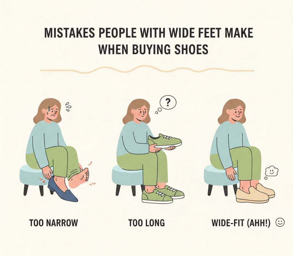 Mistakes People With Wide Feet Make When Buying Shoes