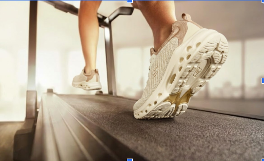 a person running on tredmil with Gadz Shoes